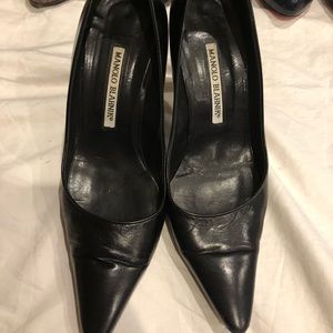 Manolo Blahnik leather pumps
